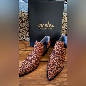Charles David 7.5 Animal Print Ankle Booties~New in Box
